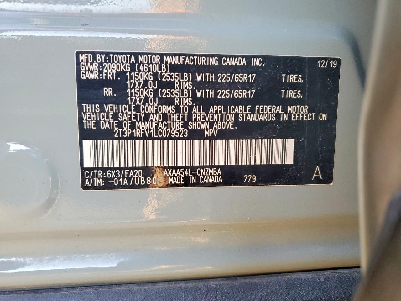 2020 Toyota Rav4 xle