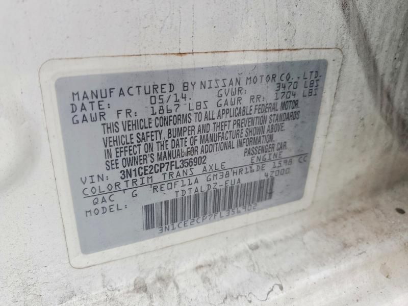 2015 Nissan Versa Note s