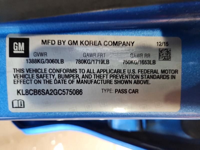 2016 Chevrolet Spark ls