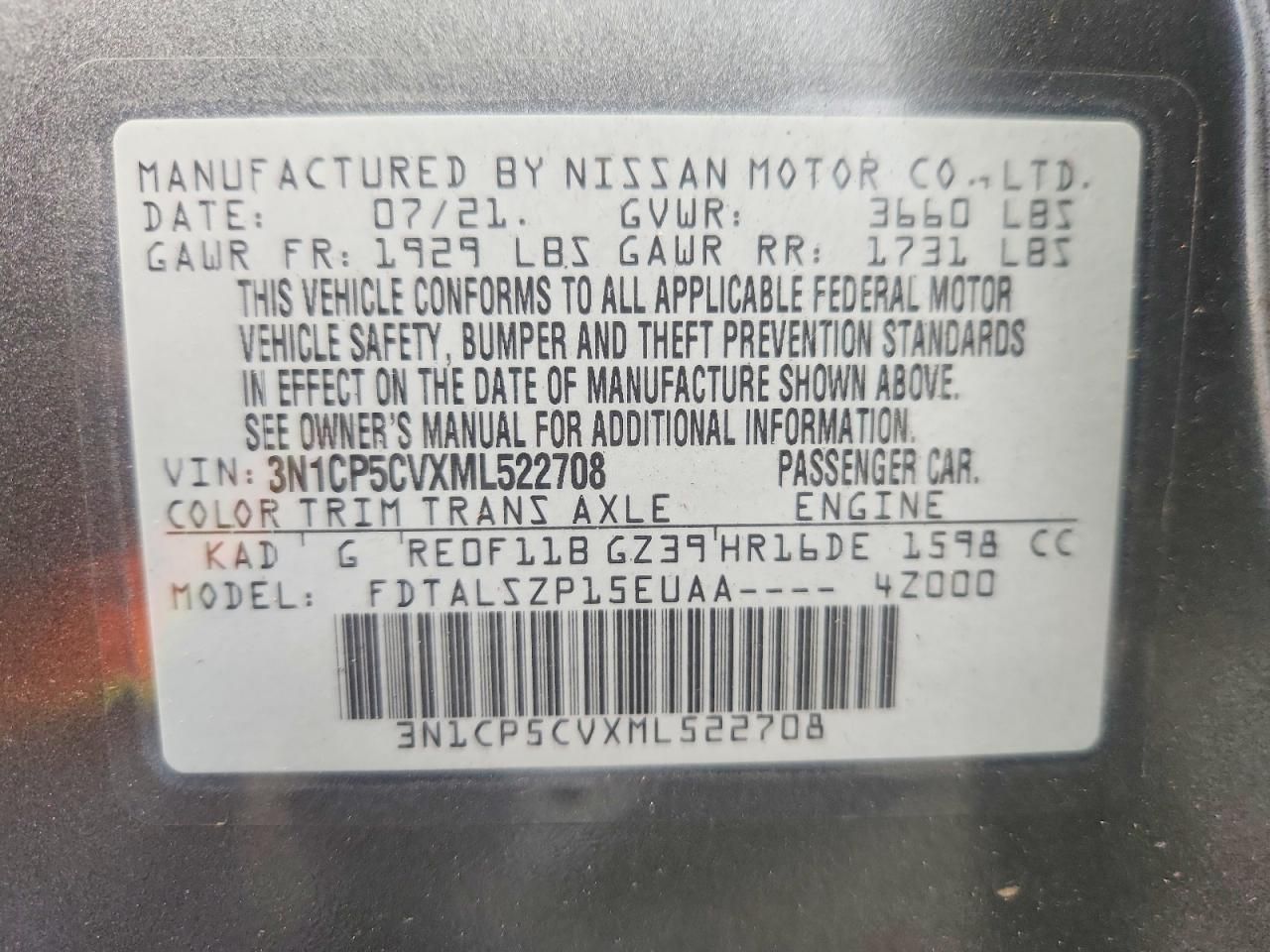 2021 Nissan Kicks sv