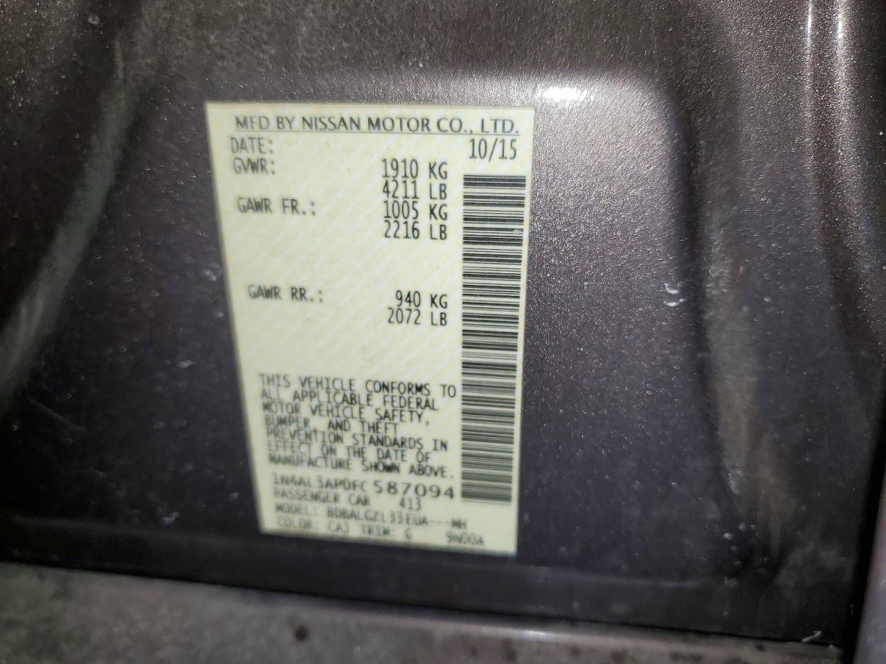 2015 Nissan Altima 2.5