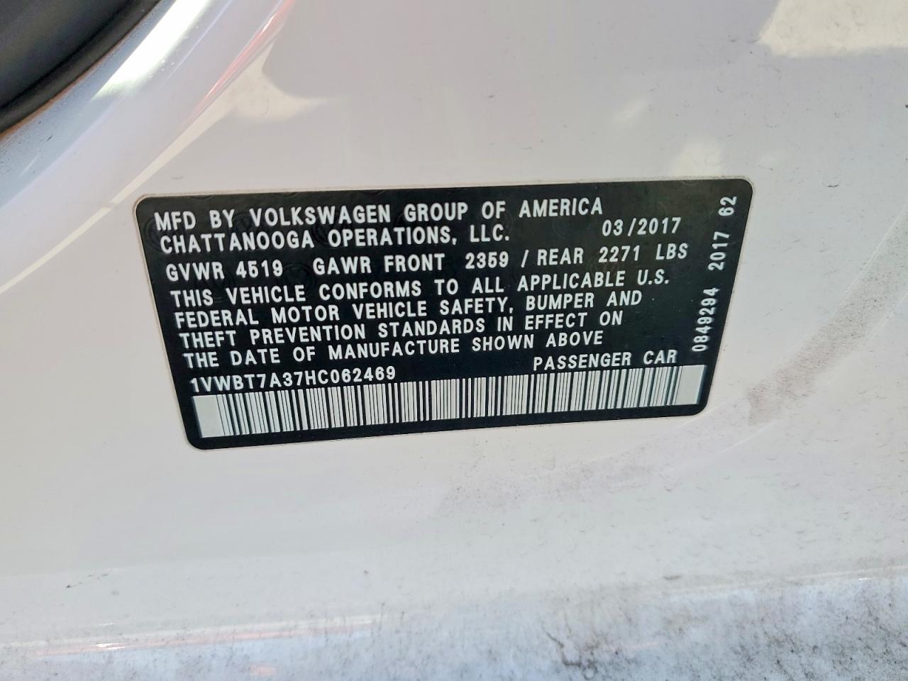 2017 Volkswagen Passat se