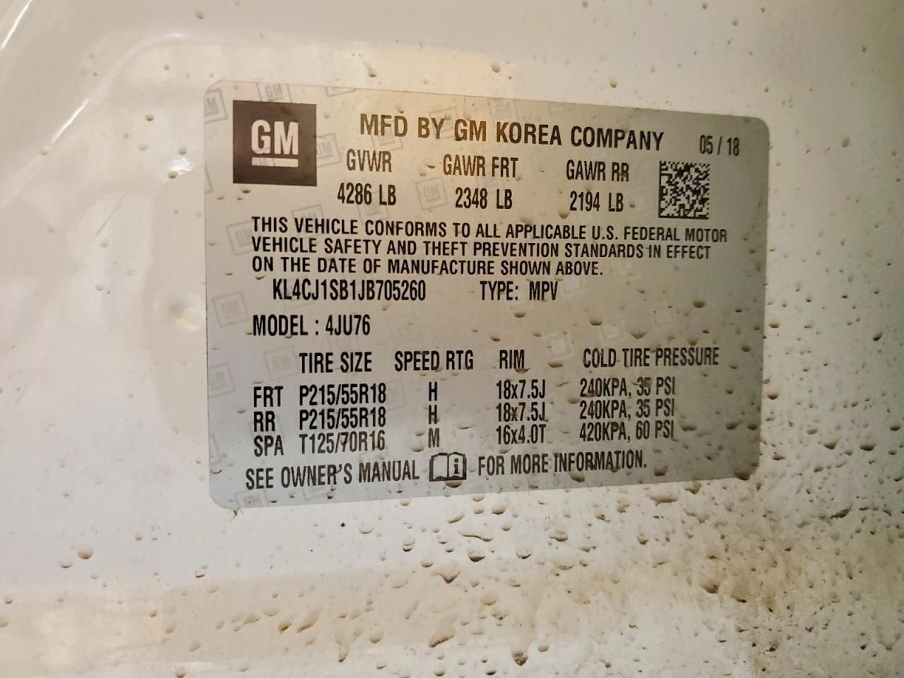 2018 Buick Encore Sport Touring