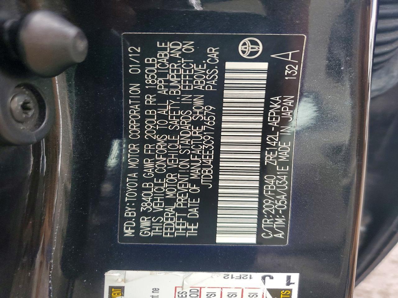 2012 Toyota Corolla Base