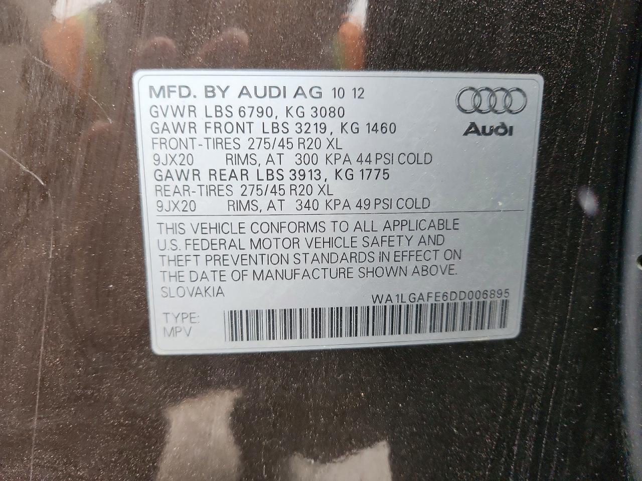 2013 Audi Q7 Premium Plus