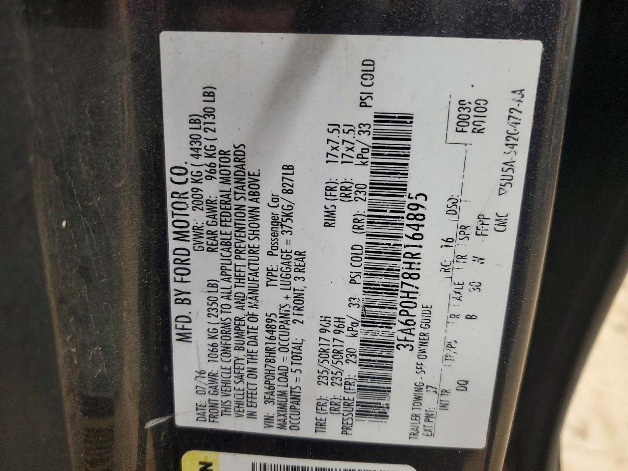 2017 Ford Fusion se