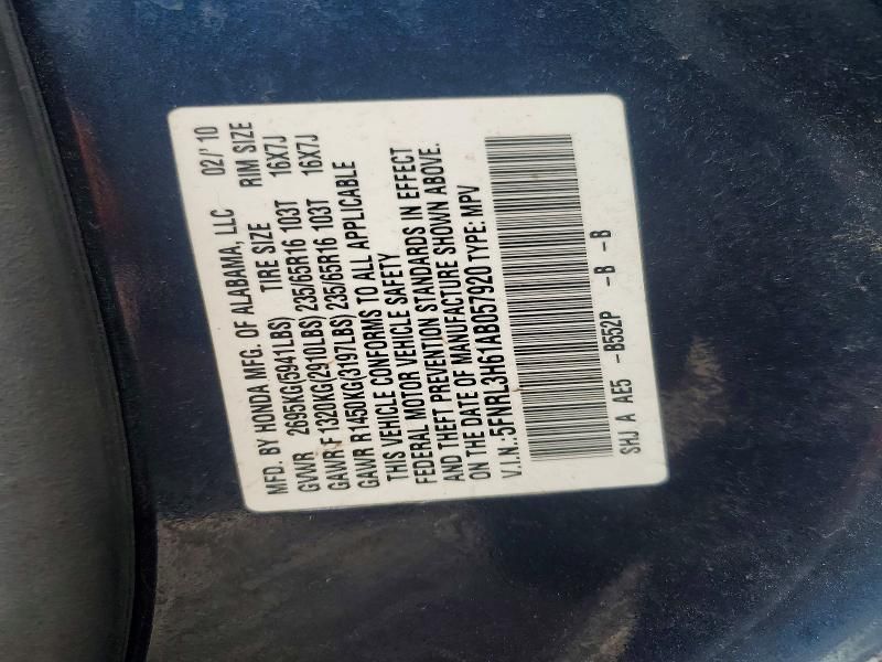 2010 Honda Odyssey exl