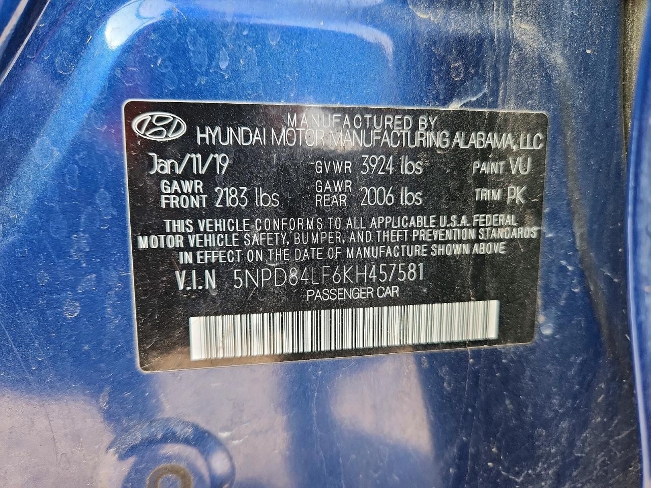 2019 Hyundai Elantra sel