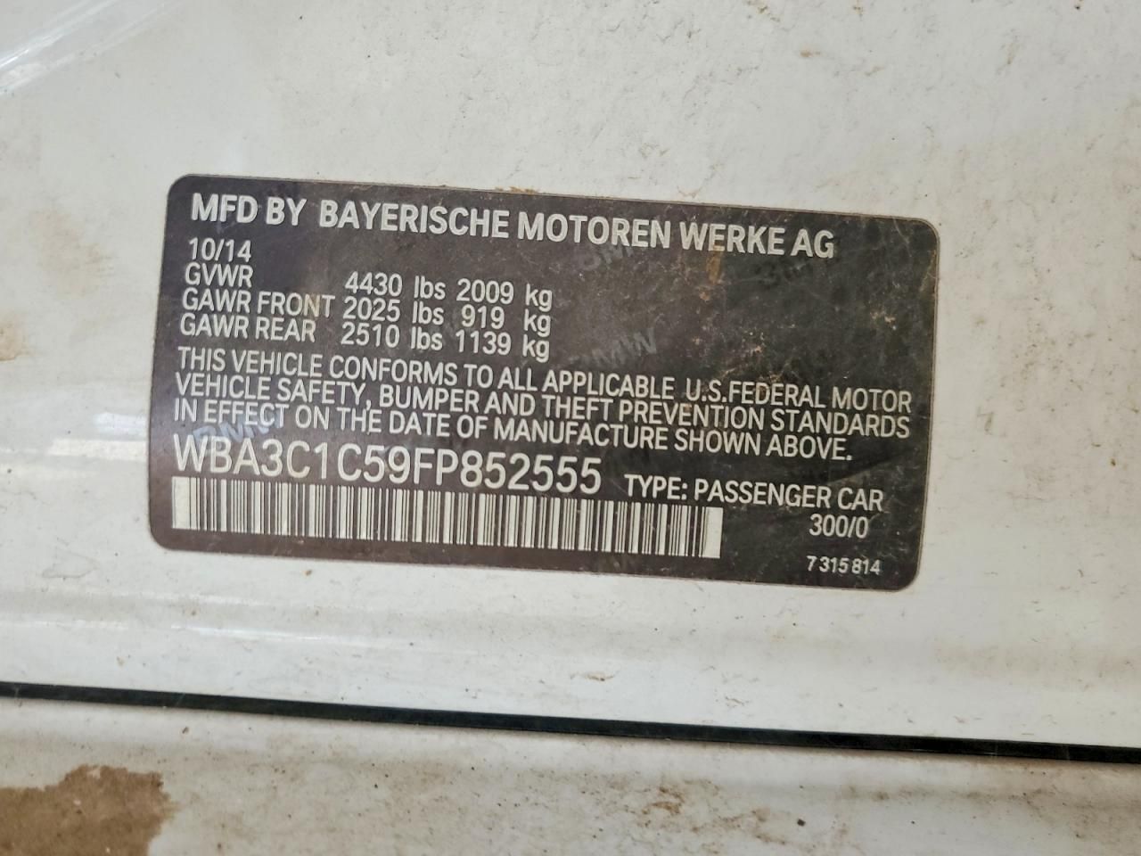 2015 BMW 328 i Sulev