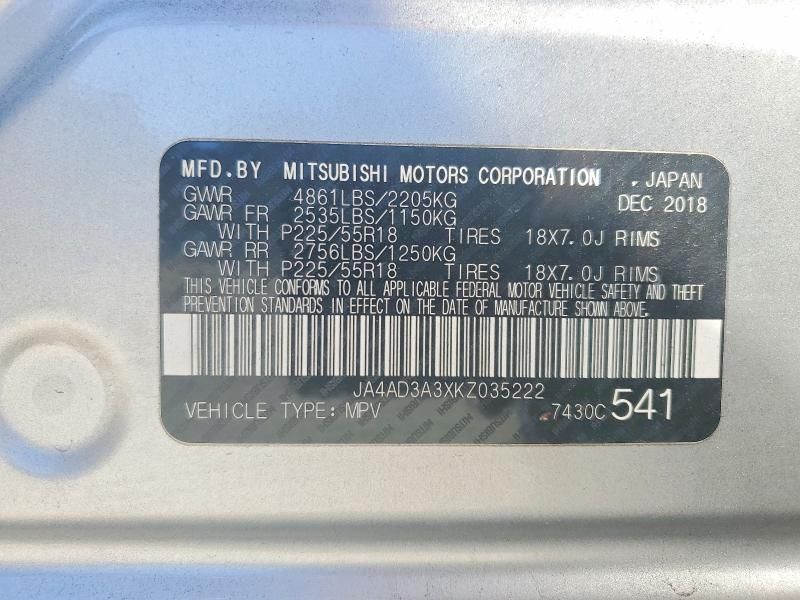 2019 Mitsubishi Outlander se