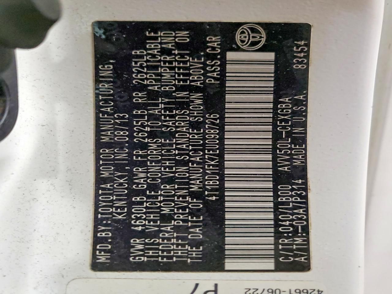 2014 Toyota Camry Hybrid