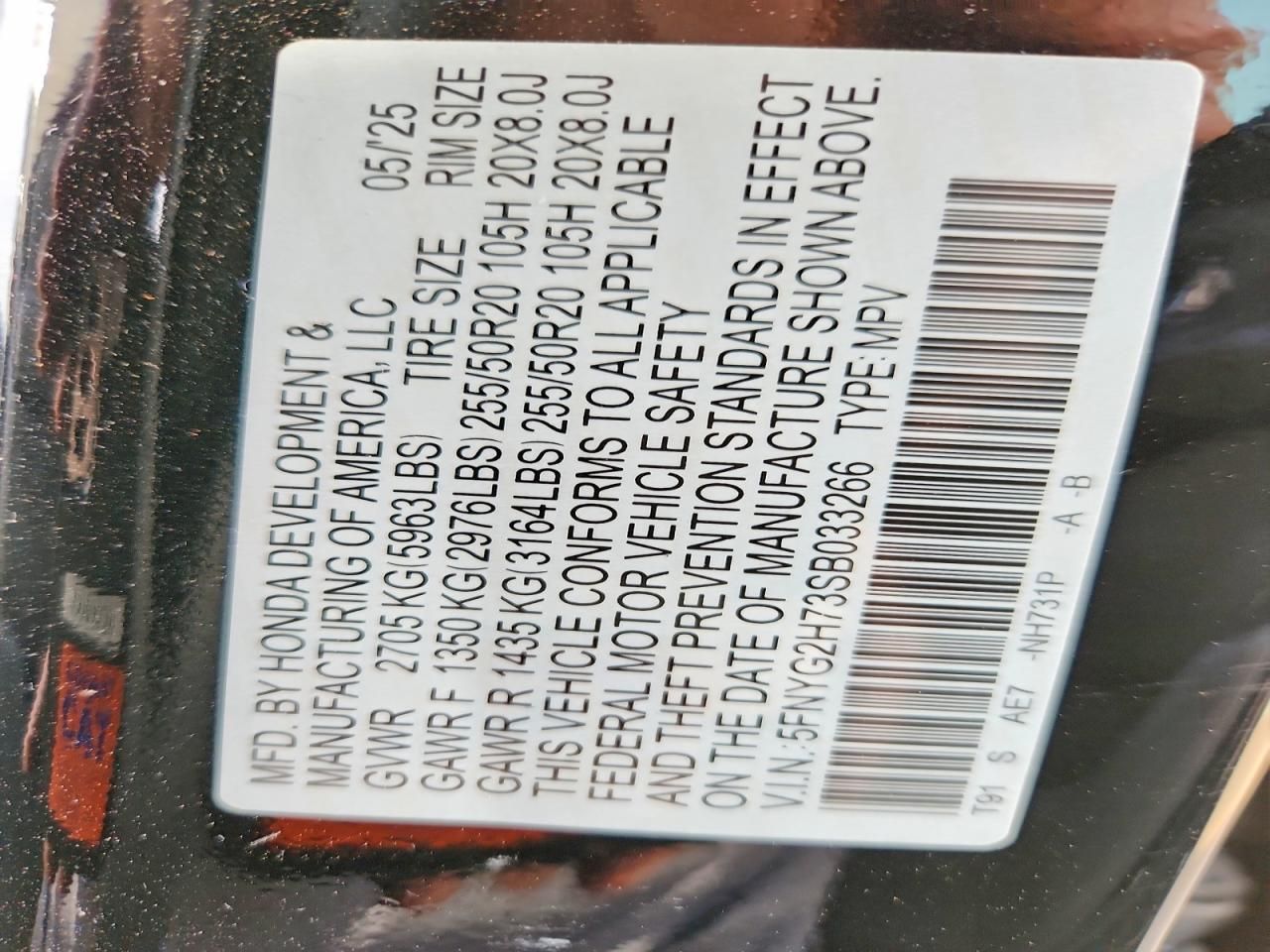 2025 Honda Pilot Touring