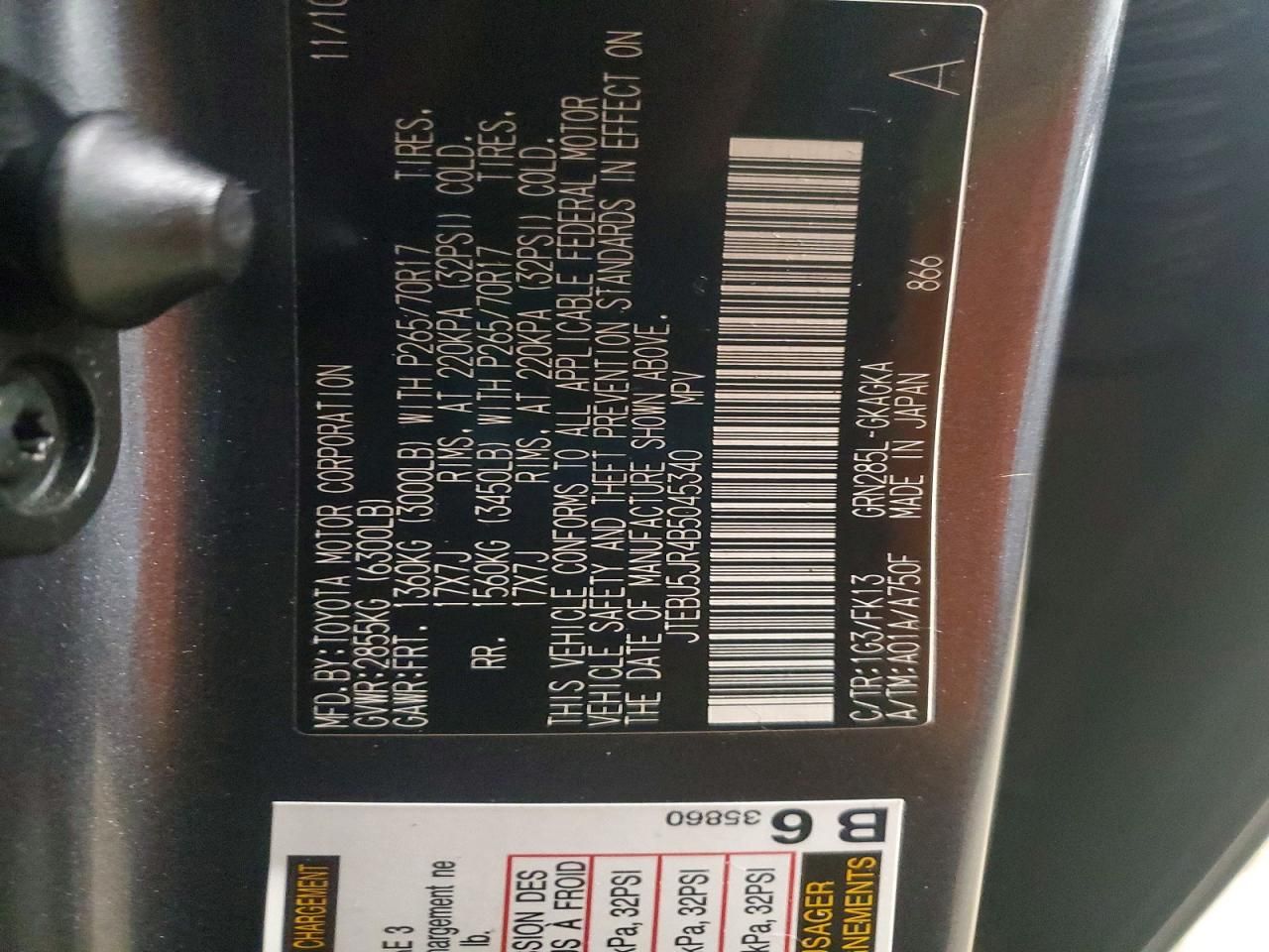 2011 Toyota 4runner SR5