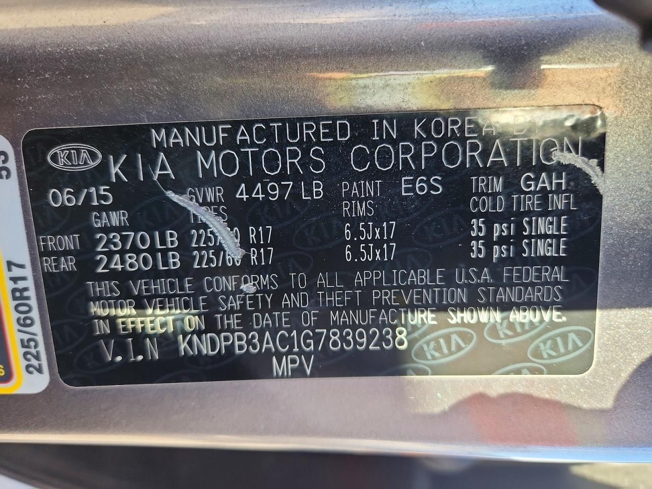 2016 KIA Sportage lx