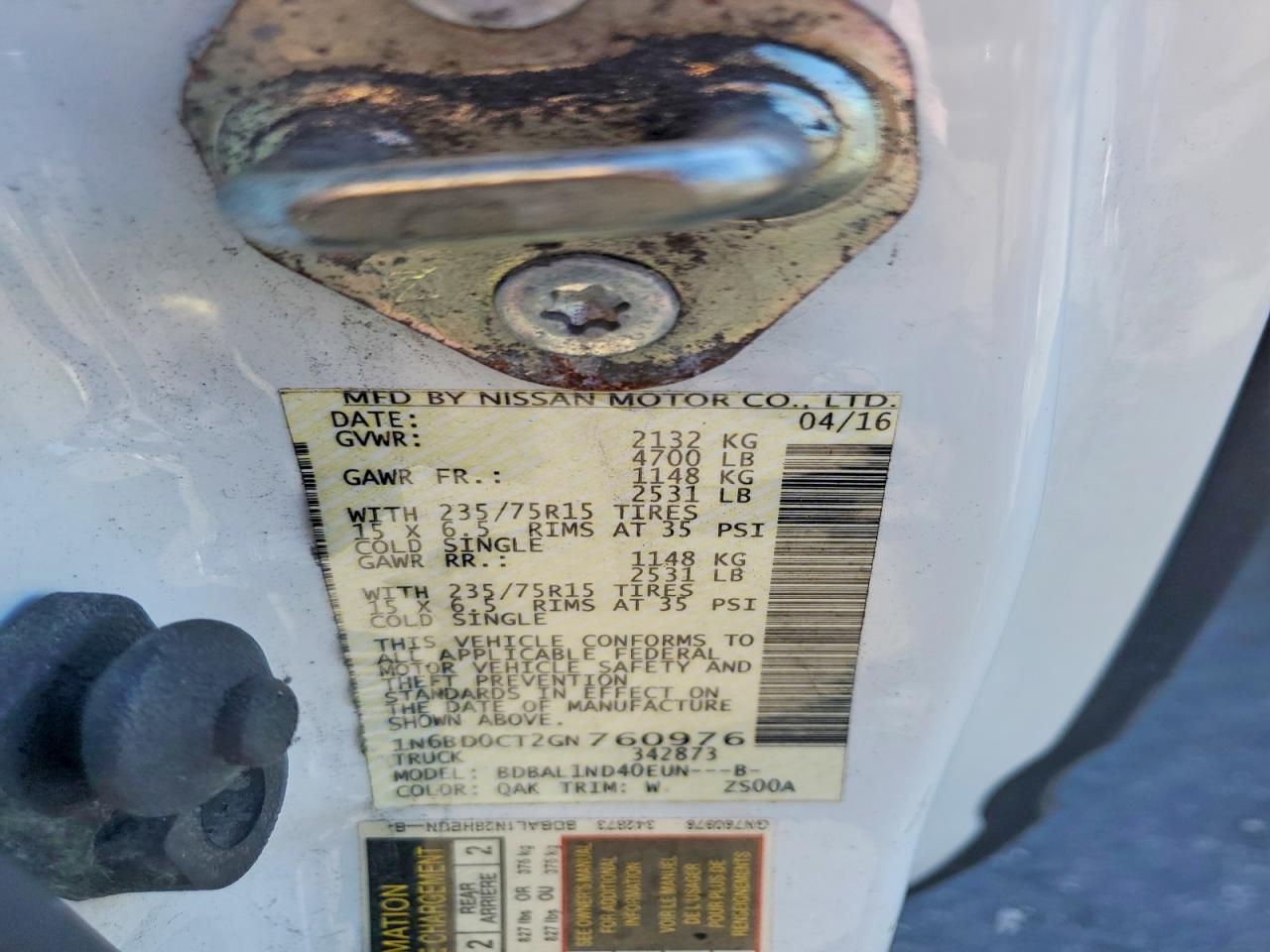 2016 Nissan Frontier S