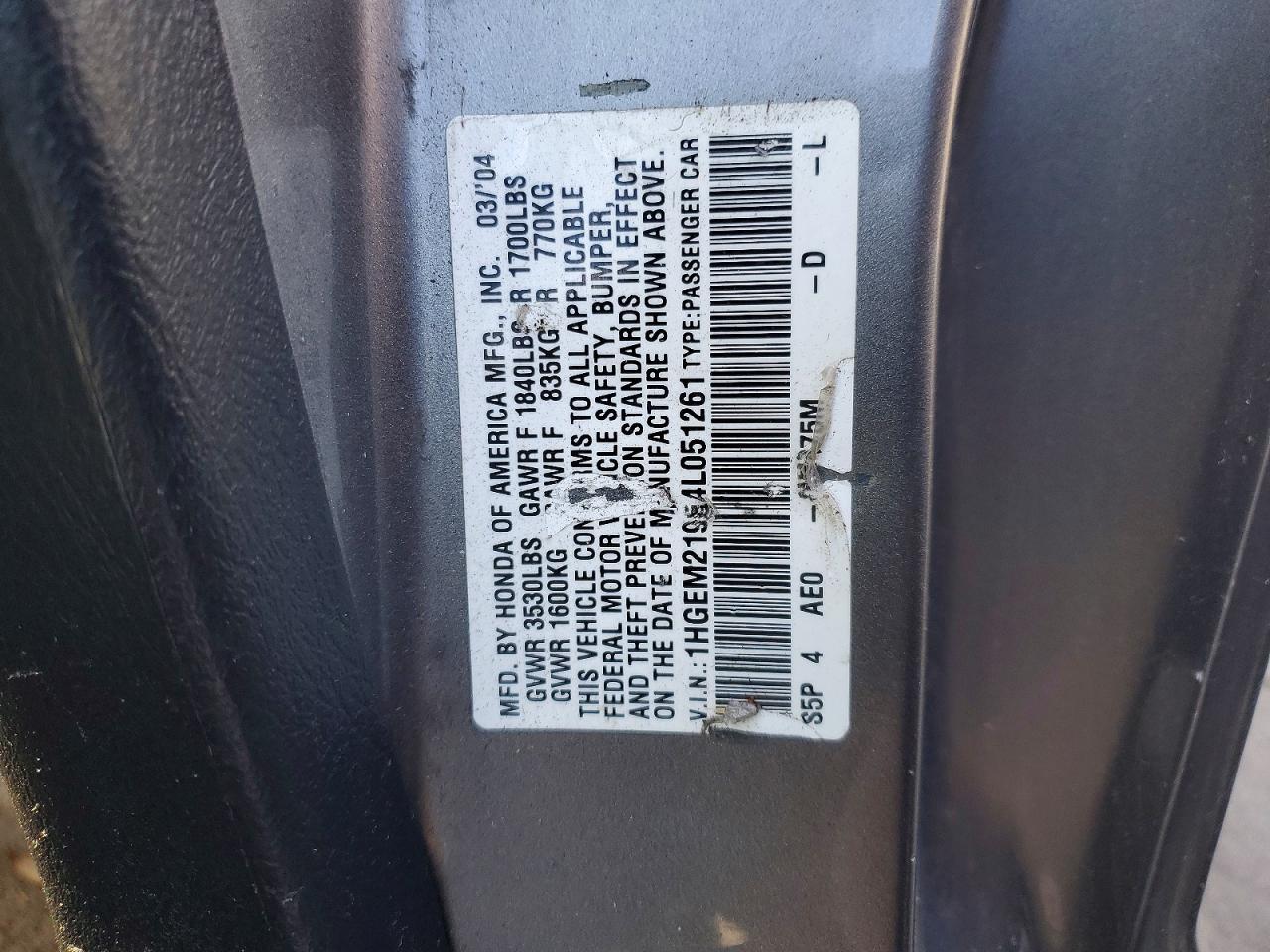 2004 Honda Civic ex