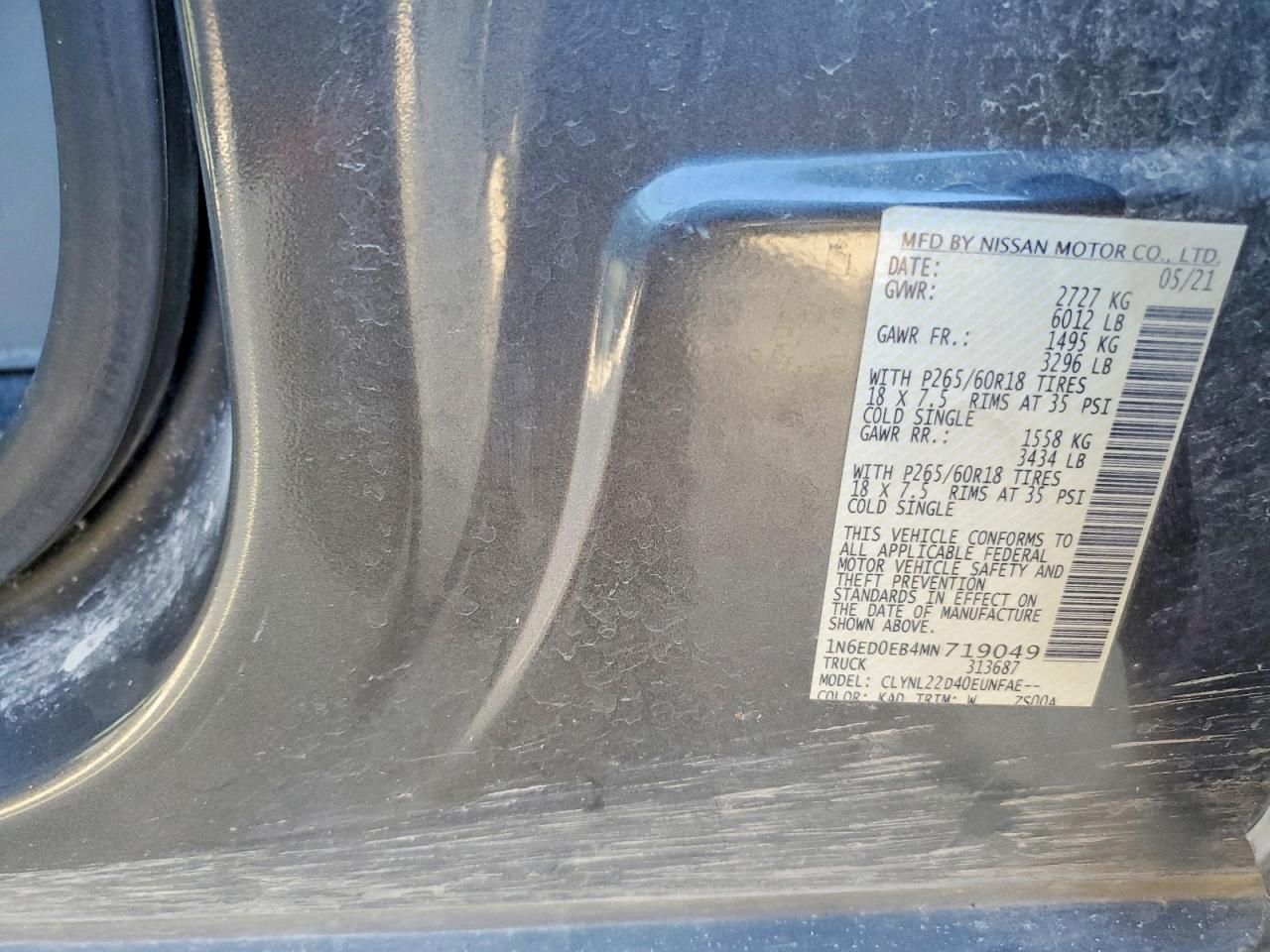 2021 Nissan Frontier s