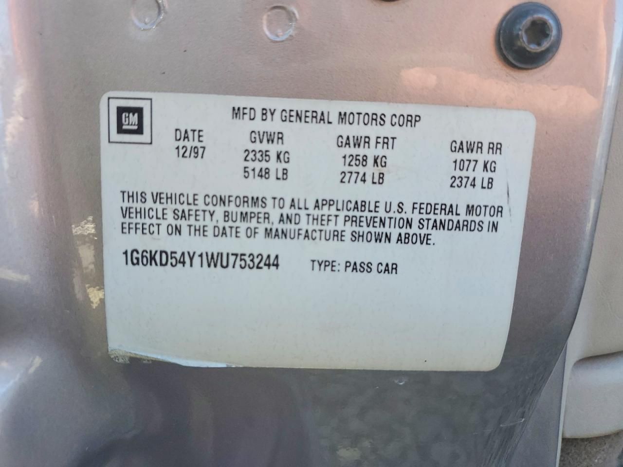 1998 Cadillac Deville