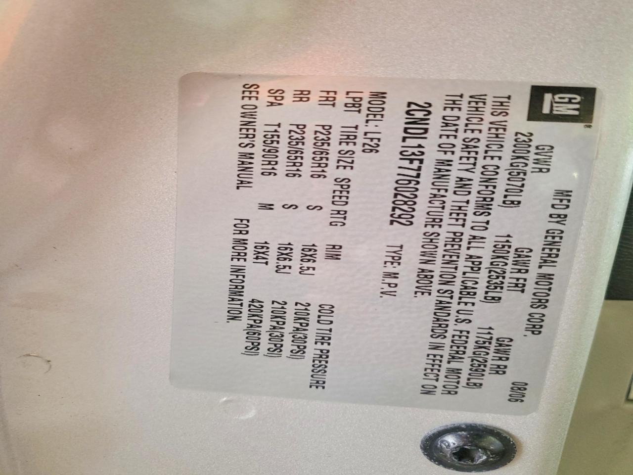 2007 Chevrolet Equinox ls