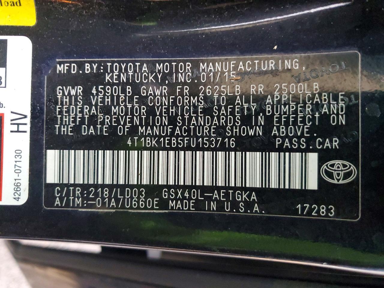 2015 Toyota Avalon xle
