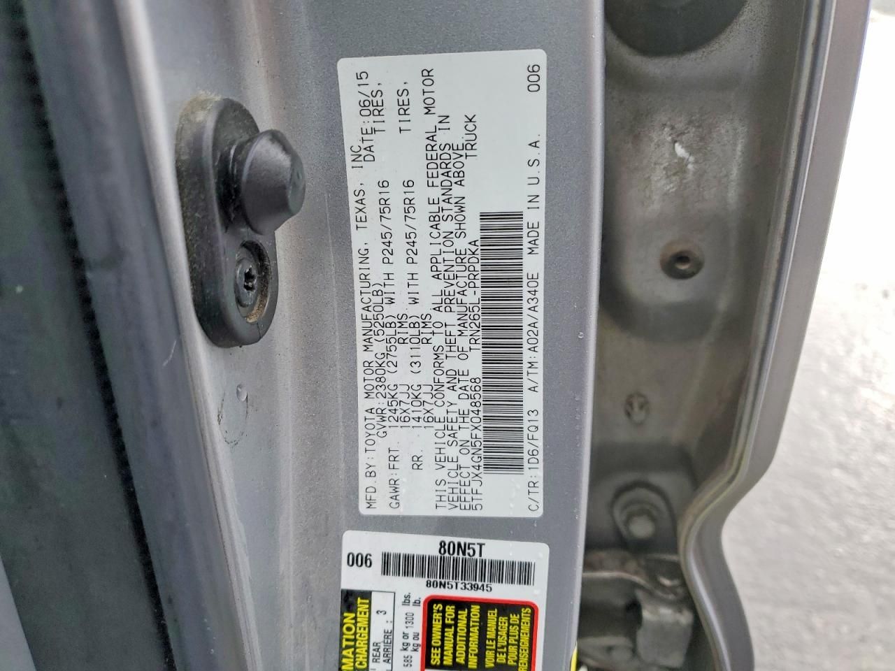 2015 Toyota Tacoma Double cab Prerunner