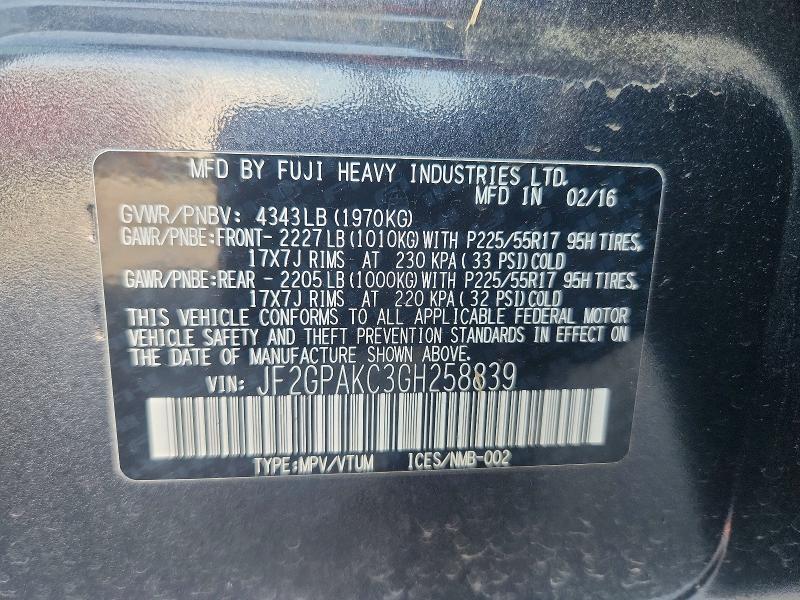 2016 Subaru Crosstrek Limited