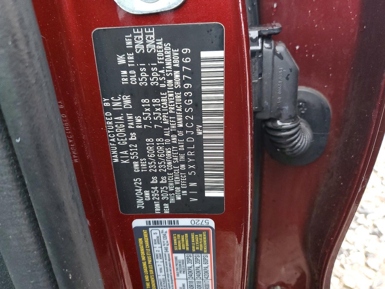 2025 KIA Sorento s