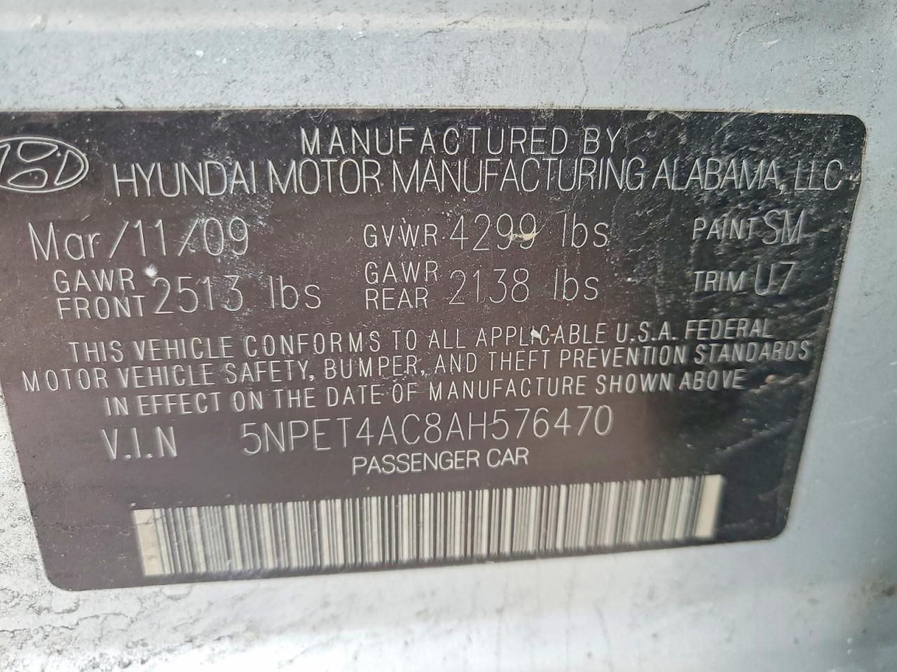 2010 Hyundai Sonata gls