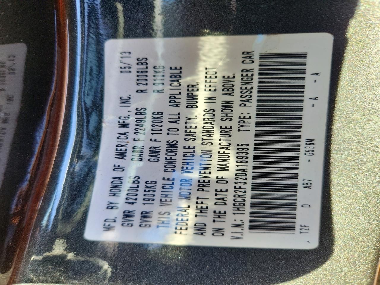 2013 Honda Accord lx