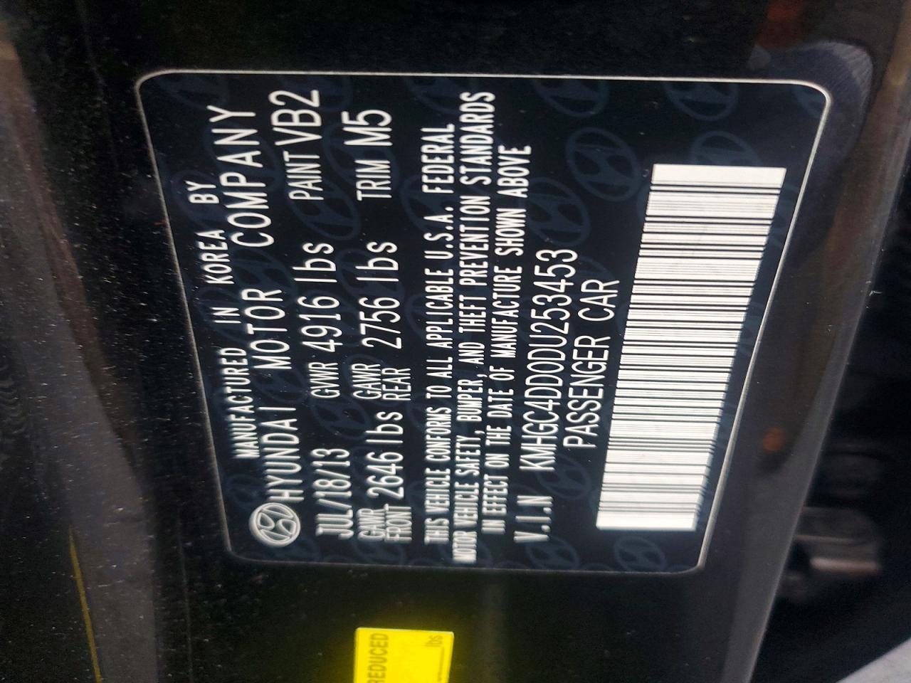 2013 Hyundai Genesis 3.8l