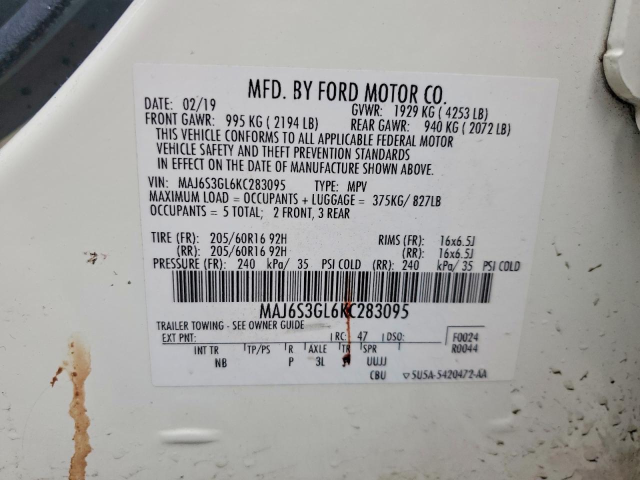 2019 Ford Ecosport se