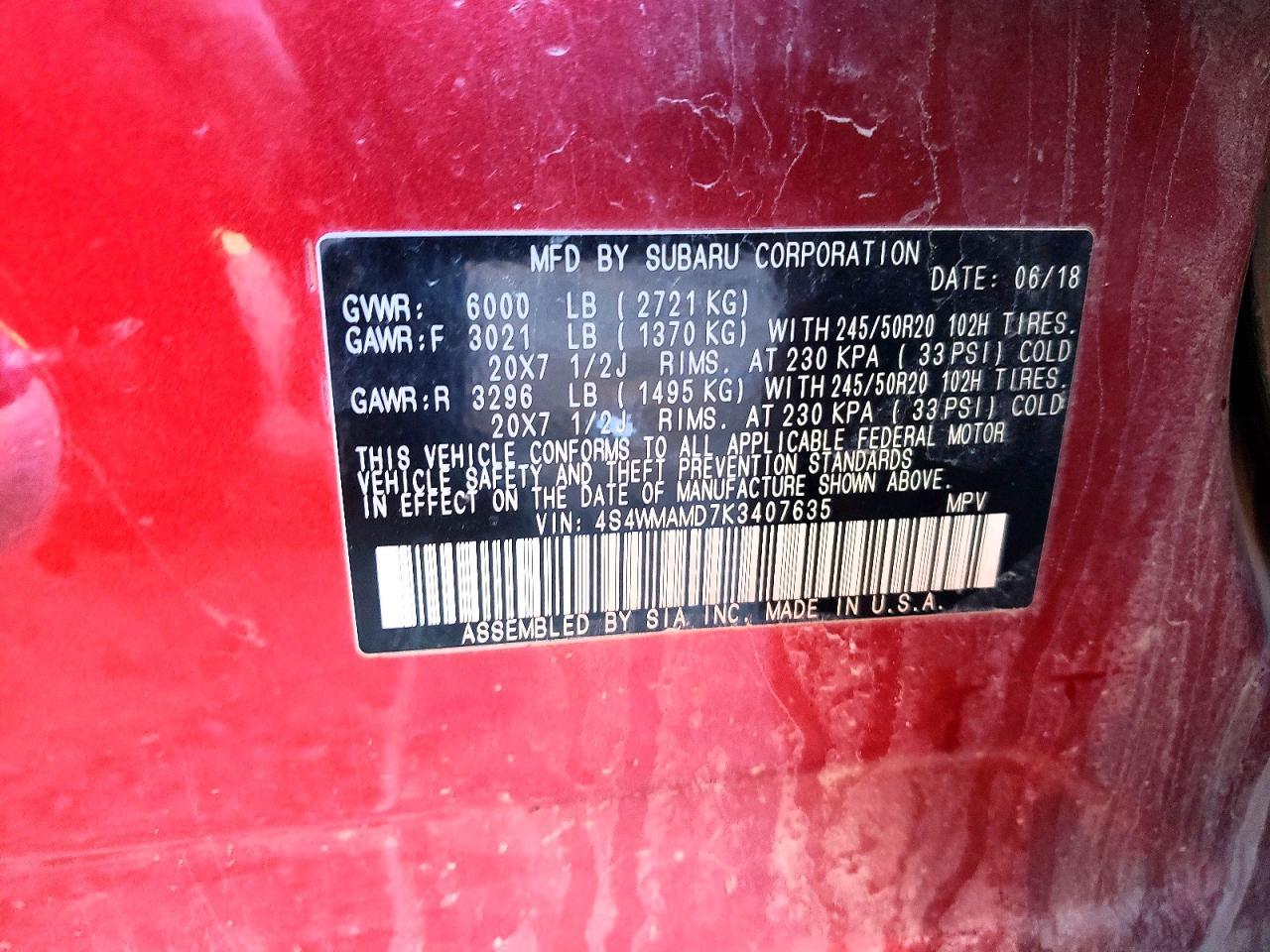 2019 Subaru Ascent Limited
