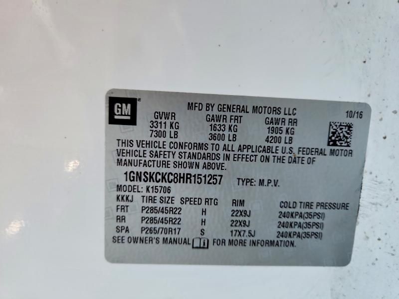 2017 Chevrolet Tahoe K1500 Premier