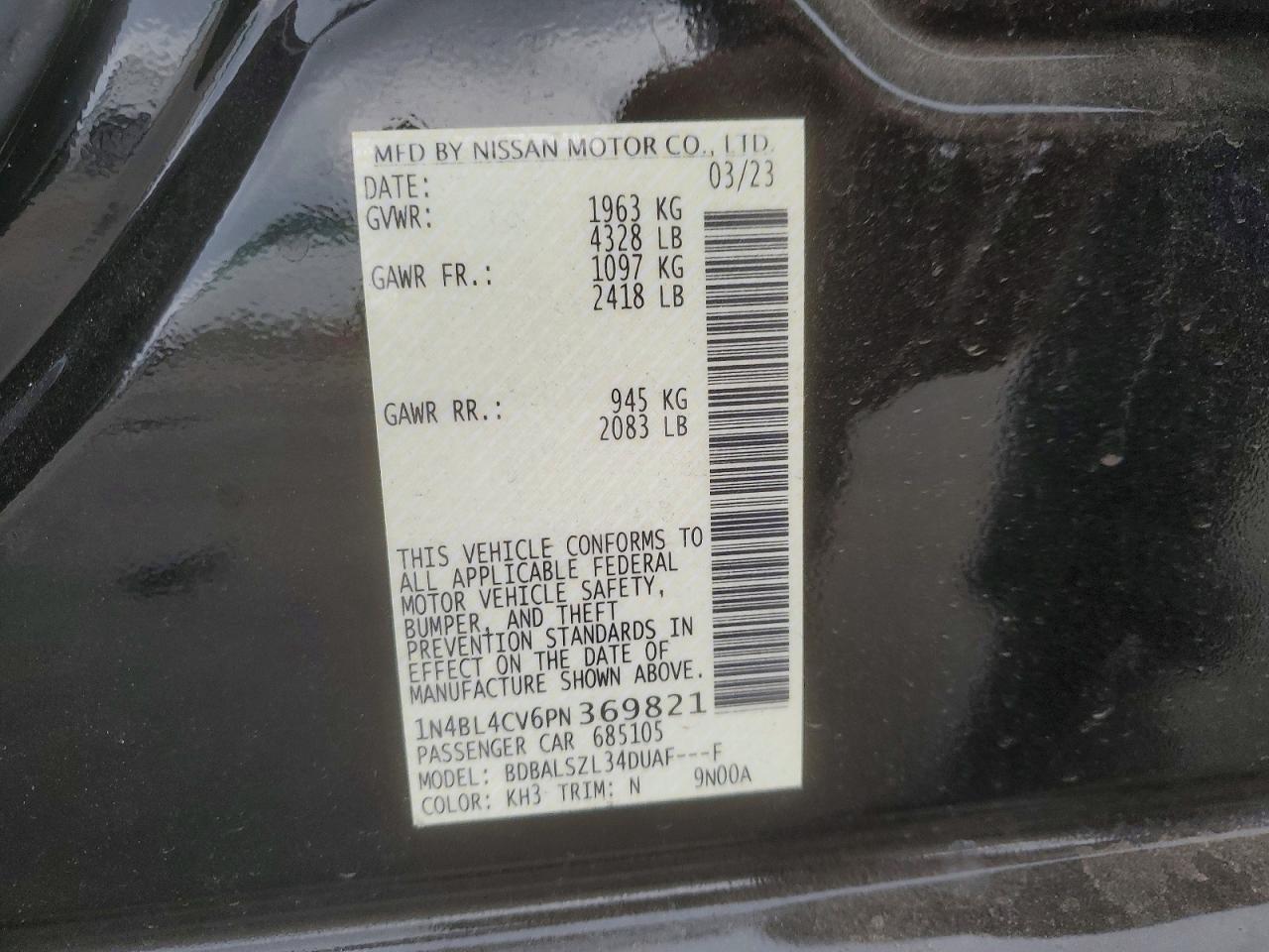 2023 Nissan Altima sr