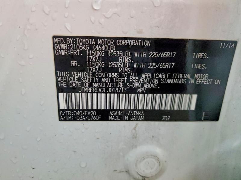 2015 Toyota Rav4 xle