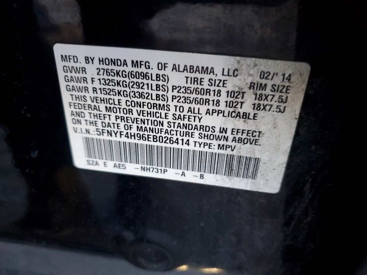 2014 Honda Pilot Touring