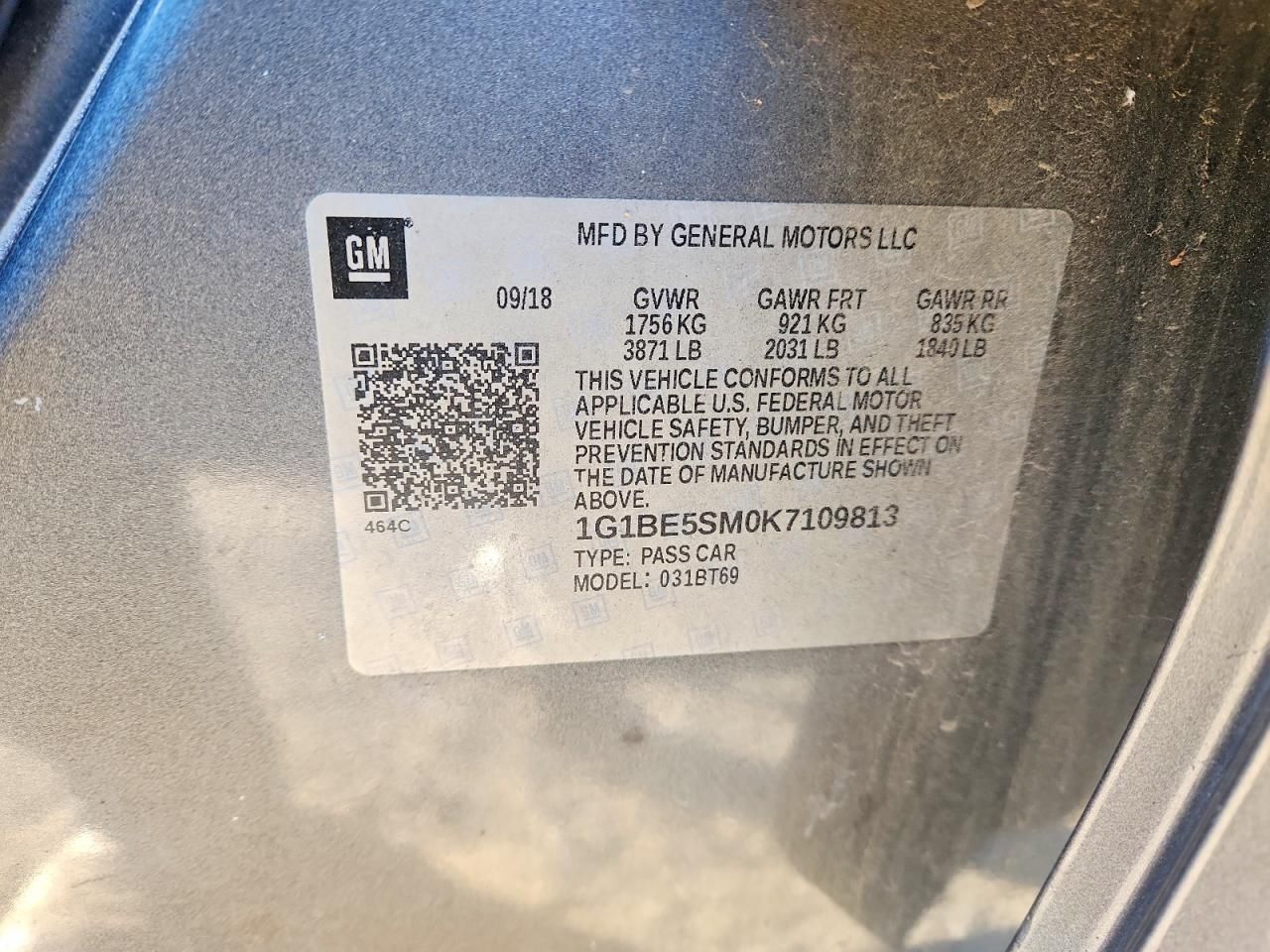 2019 Chevrolet Cruze lt