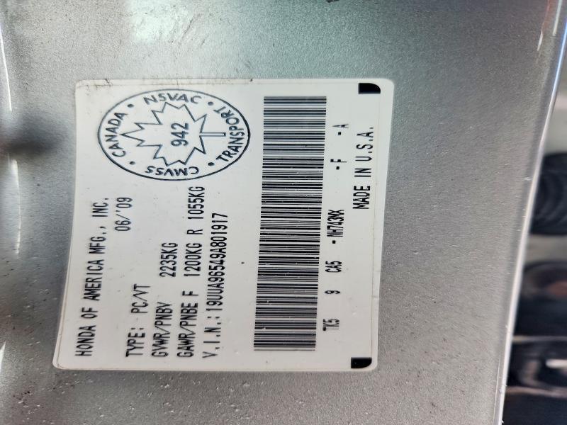 2009 Acura Tl Sh-4wd Tech
