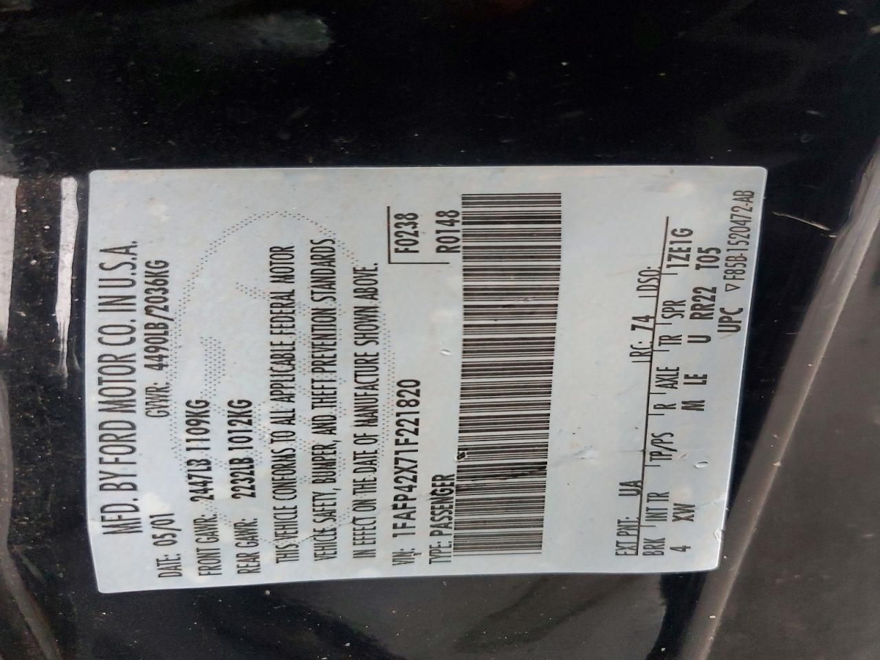 2001 Ford Mustang gt