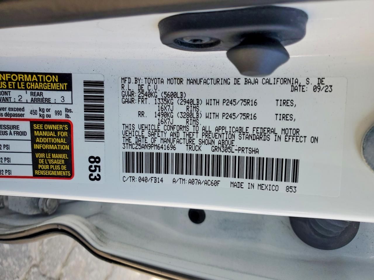 2023 Toyota Tacoma Double cab