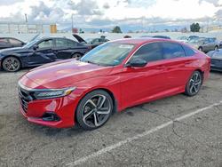 Honda salvage cars for sale: 2021 Honda Accord Sport