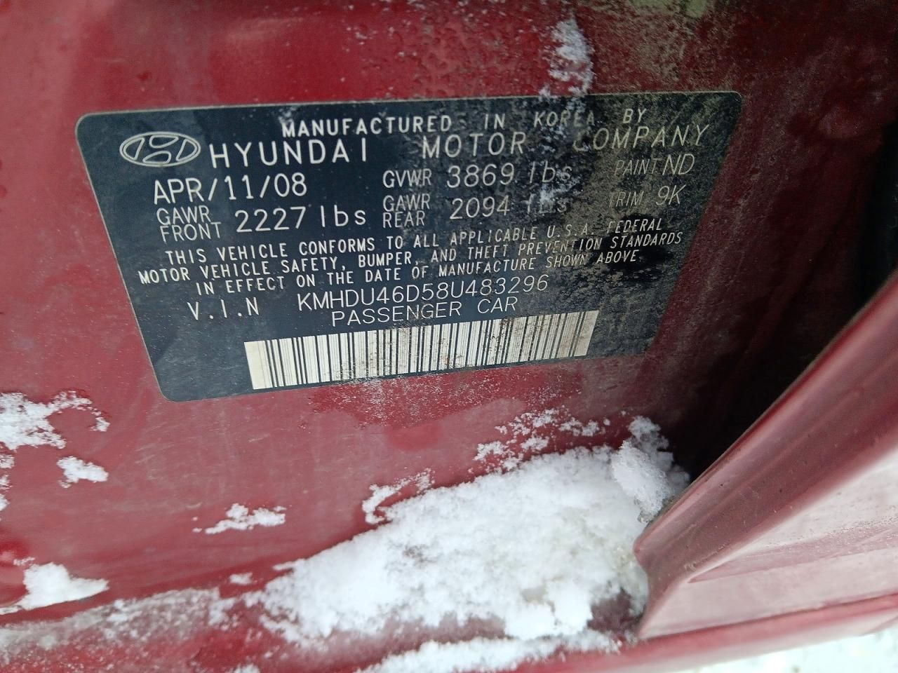 2008 Hyundai Elantra gls