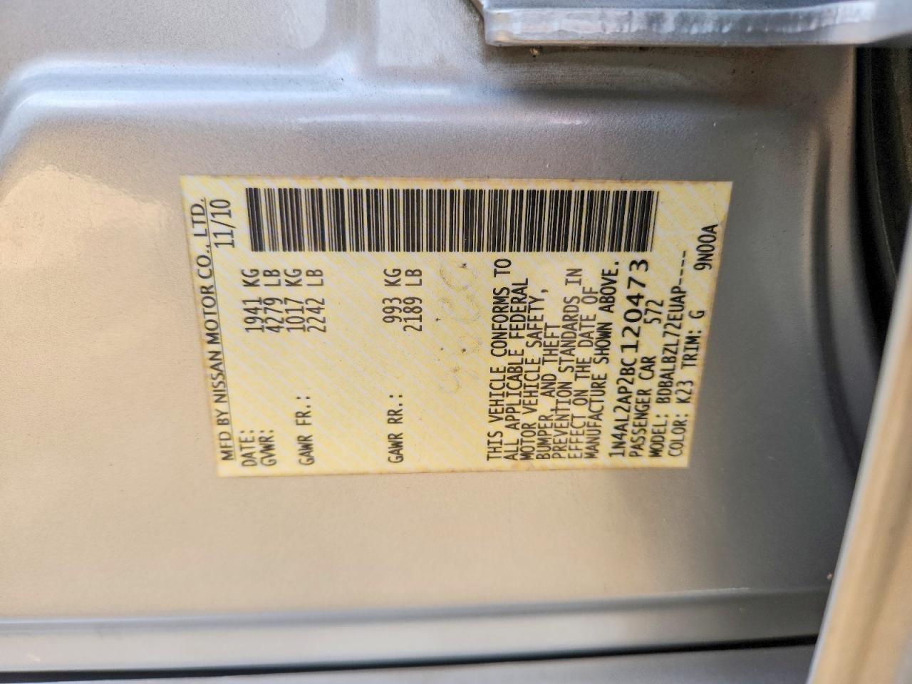 2011 Nissan Altima Base