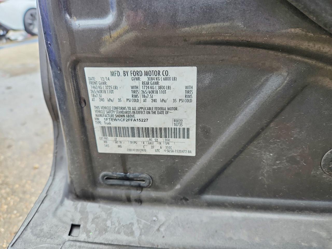 2015 Ford F150 Supercrew
