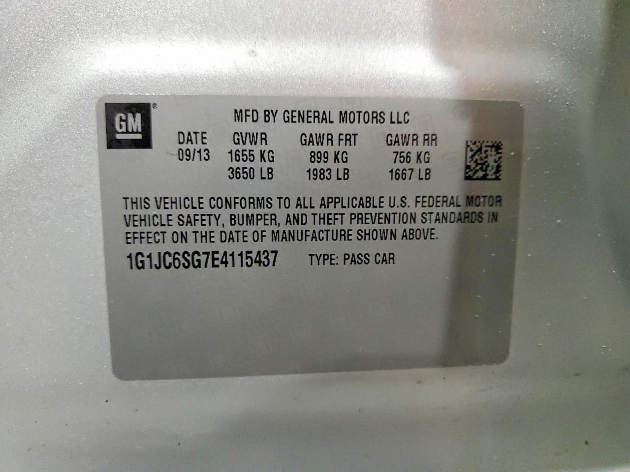 2014 Chevrolet Sonic lt