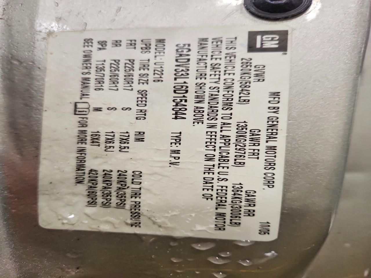 2006 Buick Terraza cxl