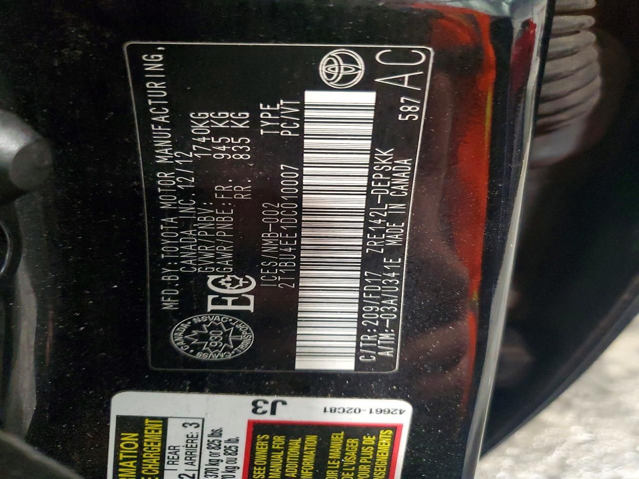 2013 Toyota Corolla Base