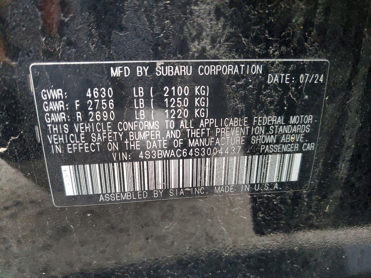 2025 Subaru Legacy Premium