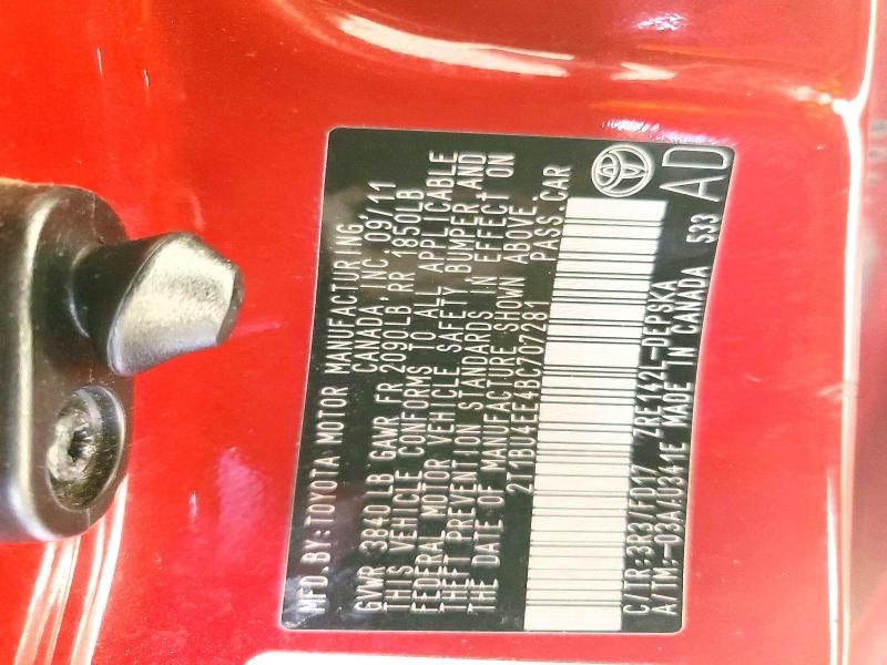 2011 Toyota Corolla Base