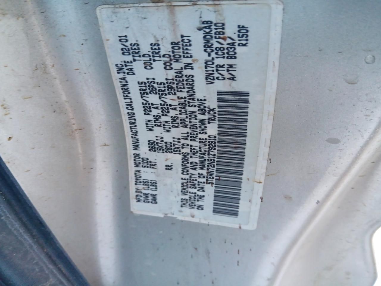 2001 Toyota Tacoma Xtracab